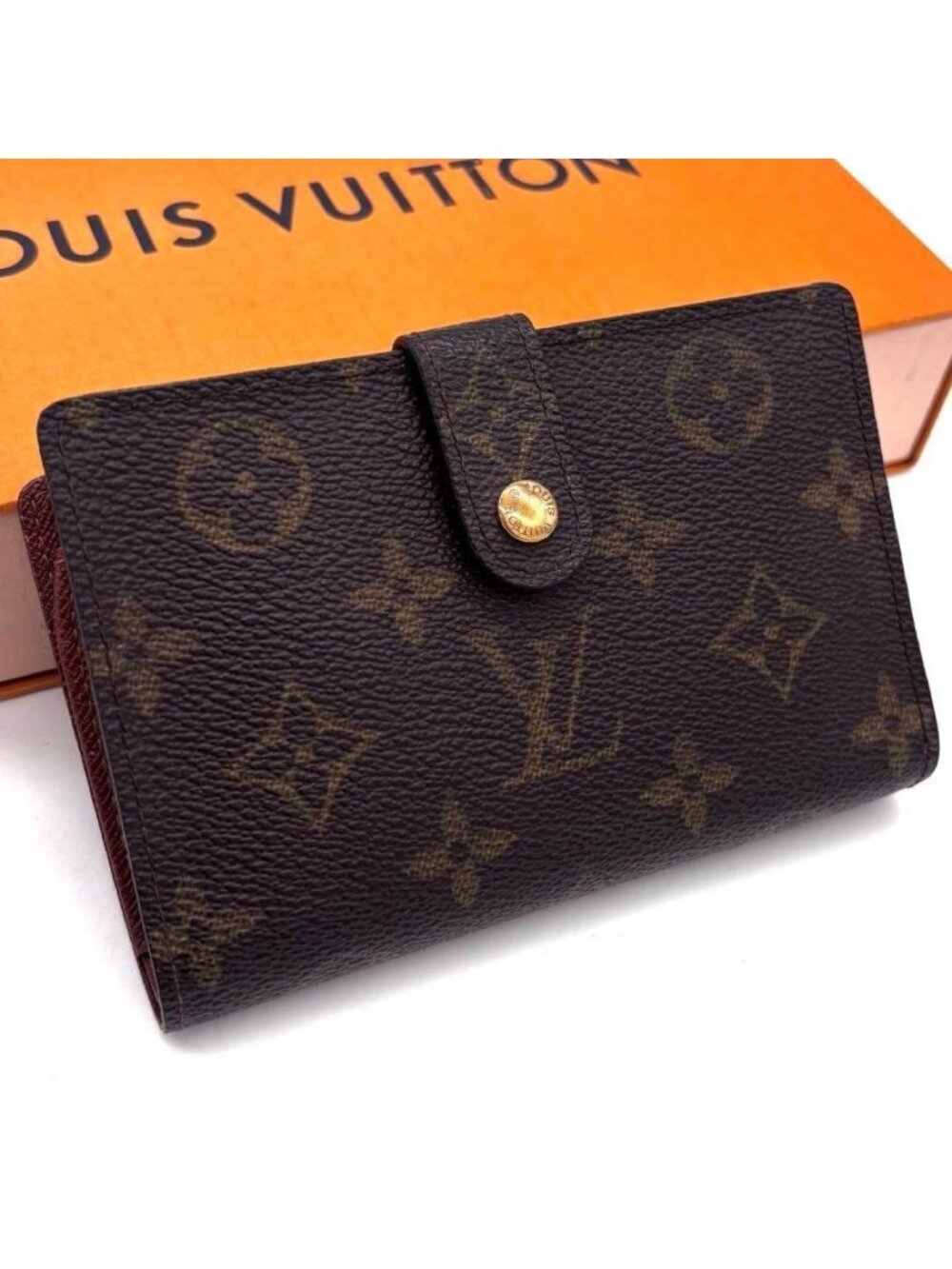 Louis Vuitton Monogram Viennois Folded Wallet Compact Bifold